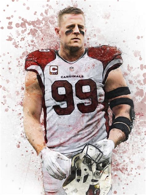 J.J. Watt Arizona Cardinals Print | Etsy