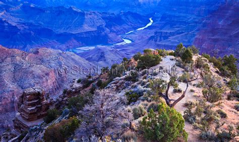 Sunrise over the Colorado River, Grand Canyon National Park, Arizona ...