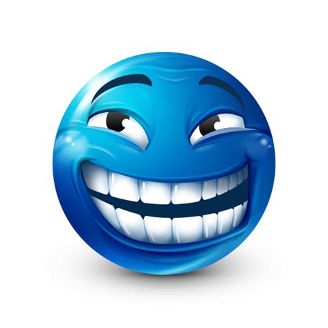 Troll Face Blue Emoji