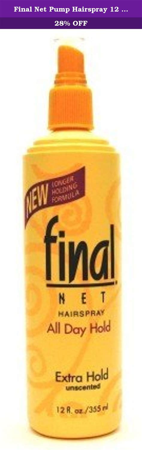 Final Net Pump Hairspray 12 oz. Extra Hold Unscented (Case of 6). Hair Spray. | Hairspray ...