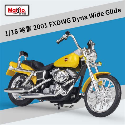 1/18 Scale Harley-Davidson FXDWG Dyna Wide Glide Diecast Model Motorcycle – old boy hobby