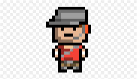 Tf2 Scout Pixel Art, HD Png Download - 592x592(#6740075) - PngFind