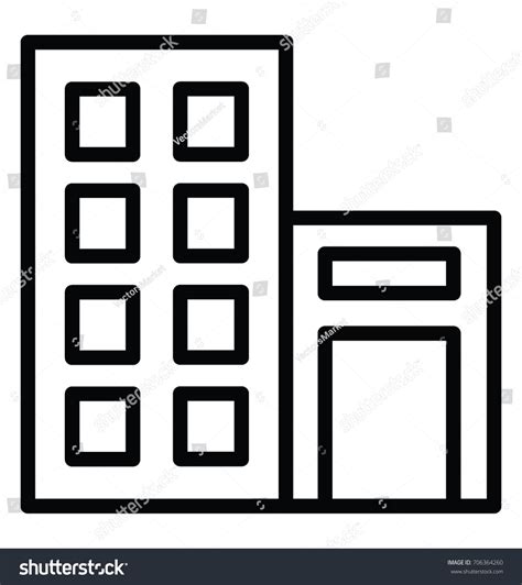 Office Building Vector Icon Stock Vector (Royalty Free) 706364260 ...