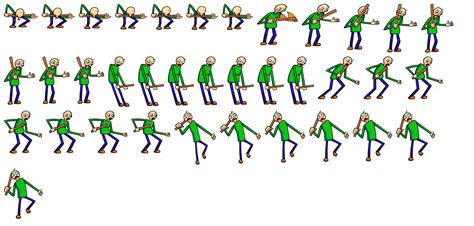 If anyone wants baldi’s basics in funkin sprites well here they are ...