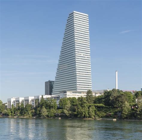 Herzog & de Meuron, Roche Edificio 1 en Basilea (Suiza) | Tower, Basel, Skyscraper