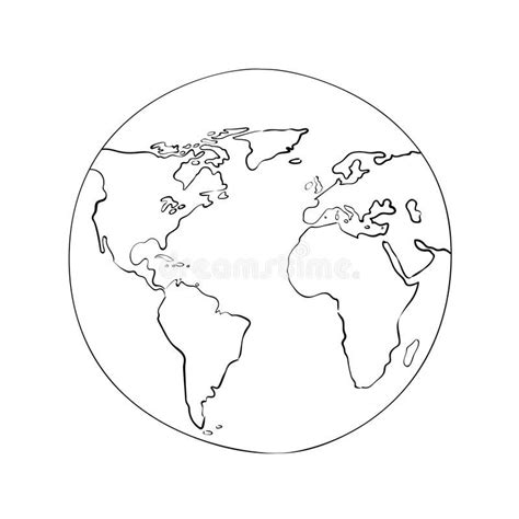 Sketch globe world map black vector illustration. Sketch globe world map black o , #Aff, #world ...