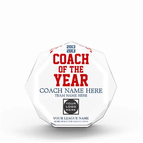 Coach of the Year Customizable Awards | Zazzle