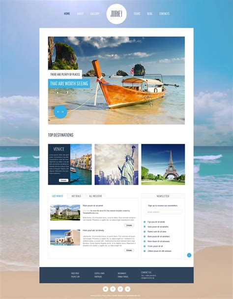 15 Best Free Travel Templates | Travel website design, Travel website ...