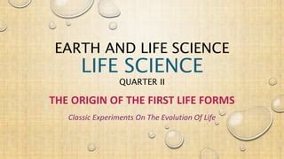 Origin of Life Experiments | PPT