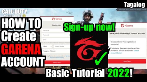 HOW TO CREATE GARENA ACCOUNT IN CALL OF DUTY MOBILE | 2022 | TAGALOG ...