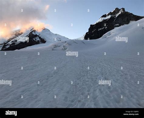 Sunrise over Mount Baker Stock Photo - Alamy