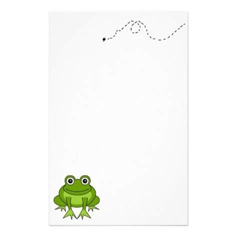 Cute Frog and Fly Stationery | Cute frogs, Stationery paper, Stationery