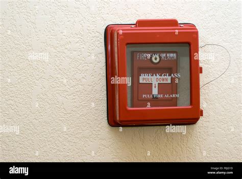 Fire Alarm Pull Station Box. Wall mounted manual fire alarm pull ...