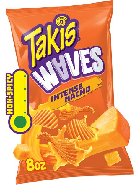 Takis Intense Nacho Waves 8 oz Sharing Size Bag, Cheese Wavy Potato Chips - Walmart.com