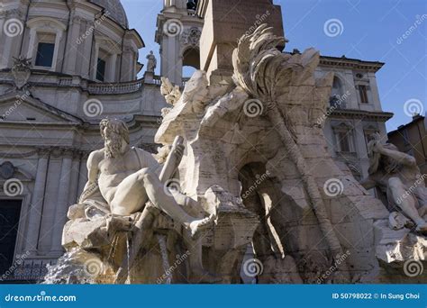 Plaza Navona stock photo. Image of roma, neptune, architecture - 50798022