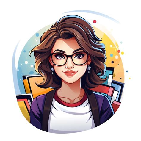 Premium AI Image | Teacher Woman Avatar Icon Illustration in vector style