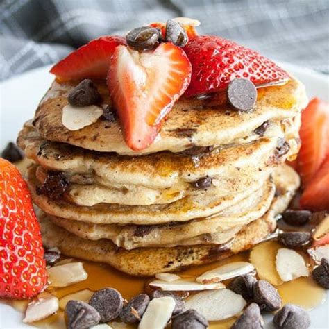 Vegan Chocolate Chip Pancakes - Create Mindfully