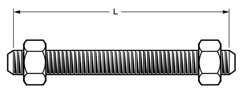 Stud Bolt Dimensions for ASME B16.5 Class 2500 RF Flanges