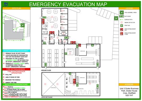 Free Fire Evacuation Floor Plan Template | Review Home Co