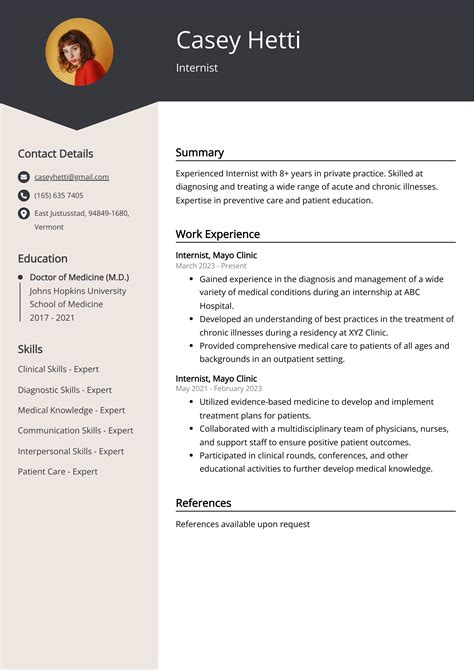 Internist Resume: Sample & Guide [Entry Level + Senior Jobs]