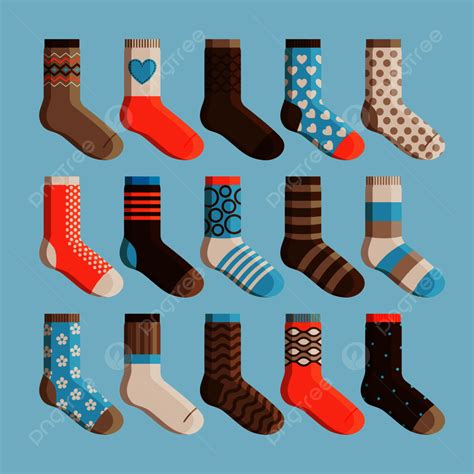 Color Socks Vector Hd Images, Colorful Cartoon Cute Stylized Socks, Color, Flexible, Textile PNG ...