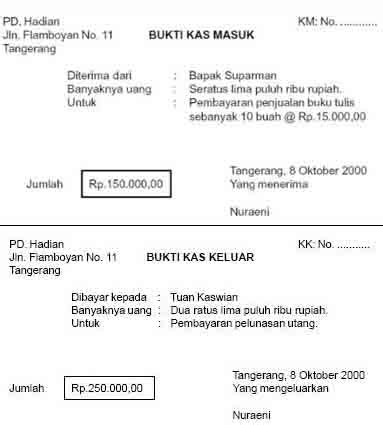 Bukti Transaksi Internal Dan Eksternal - Bunga Sekolah