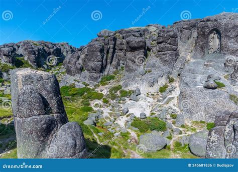 Covao Da Boi Granite Columns in Serra Da Estrela National Park I Stock ...