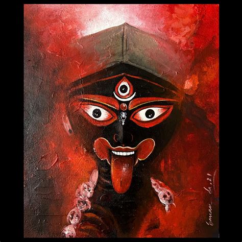 Kali Maa Hand Painted Painting | Book art, Hand painting art, Illustration art