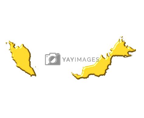 Malaysia 3d map with national color by Georgios Vectors & Illustrations ...