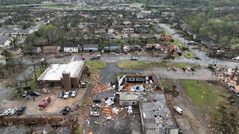 Extreme tornado damage in Little Rock, Arkansas after scores of homes ...