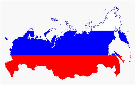 Russia Map With Flag, HD Png Download - kindpng