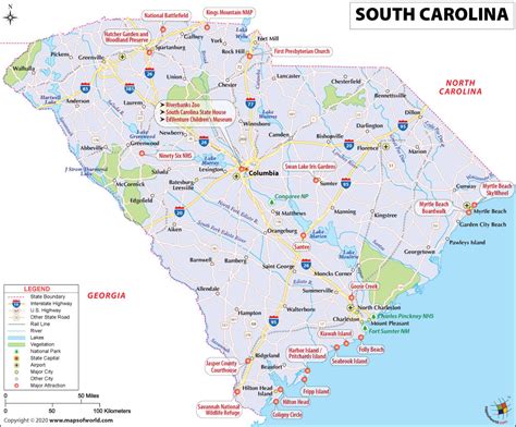 Printable Map Of South Carolina – Printable Map of The United States