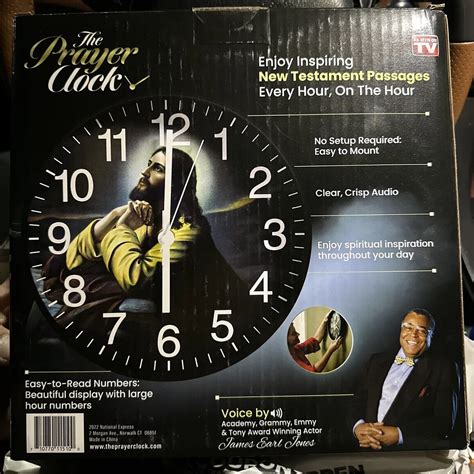 🕰️ Prayer Clock As seen on TV 12 BIBLE Passages Voiced By James Earl ...