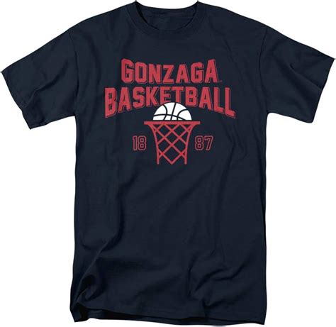 Gonzaga University Official Basketball Year Unisex Adult T Shirt, Navy ...