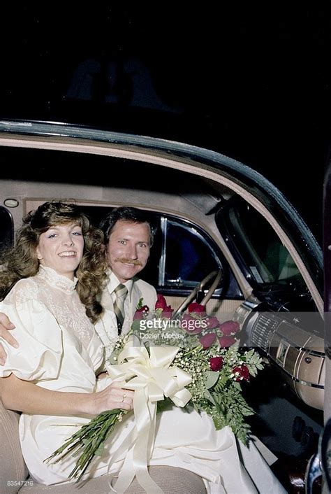 Dale and Teresa Earnhardt in the honeymoon car after their wedding on ...