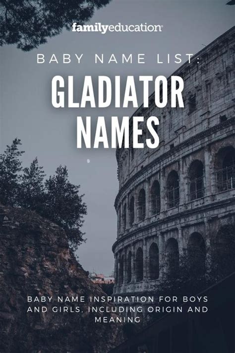 75 Gladiator Names for Your Little One - FamilyEducation