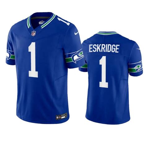 Seattle Seahawks #1 Dee Eskridge Royal 2023 Fuse Vapor Limited ...