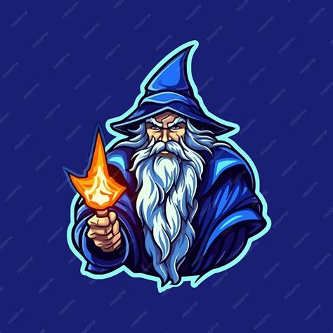 Premium Vector | Esport style logo design wizard vector illustration