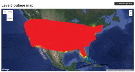 Level 3 Outage Map – Map Of The Usa With State Names