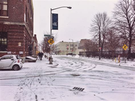 Free Images : snow, road, traffic, street, crossing, urban, weather, lane, season, tracks ...