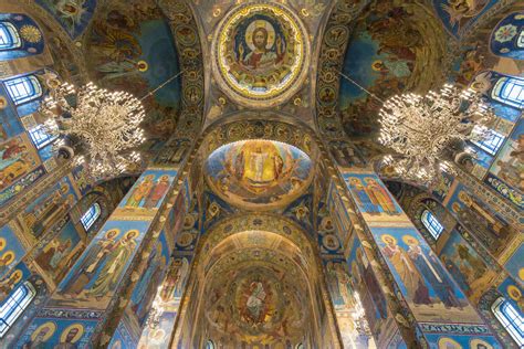 Interior of Church of the Savior on Spilled Blood in St. Petersburg ...