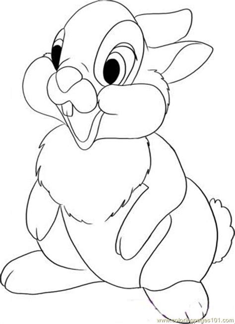 Coloring Pages Ow To Draw Thumper From Bambi (Cartoons > Bambi) - free ...