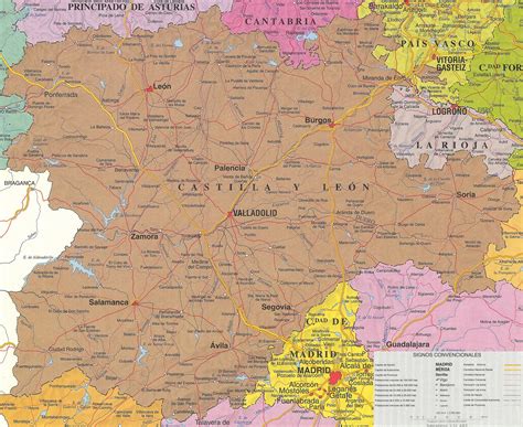 Mapa de Castilla y León - Tamaño completo | Gifex