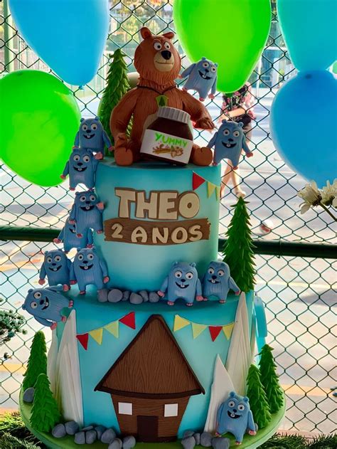 Grizzy and the lemmings cake em 2022 | Frases de sobrancelhas, Aniversario, Bolo