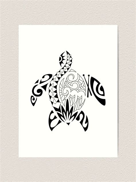 "Polynesian tattoo turtle" Art Print for Sale by xtrancer | Redbubble