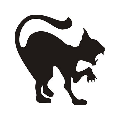 Scary Black Cat Silhouette at GetDrawings | Free download