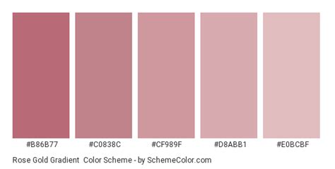 Rose Gold Gradient Color Scheme » Monochromatic » SchemeColor.com