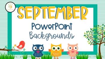 September PowerPoint Backgrounds by Easy Peasy Teacher Tools | TPT