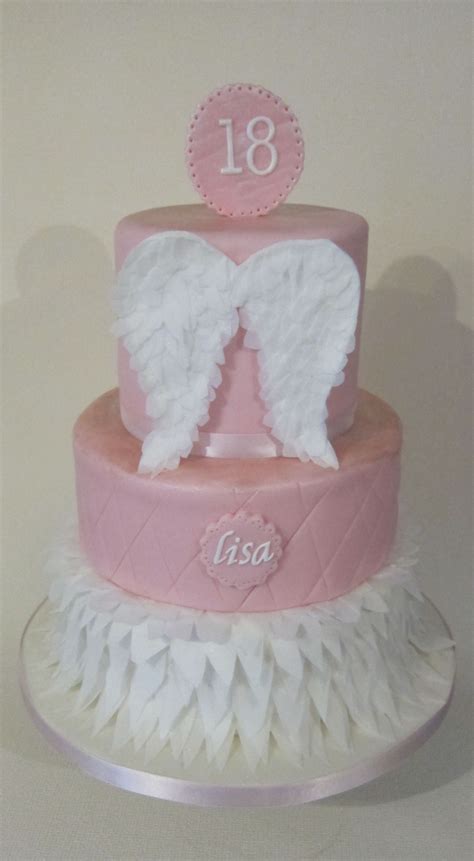 Pink Angel Birthday Cake | Cool birthday cakes, Girl cakes, Angel cake