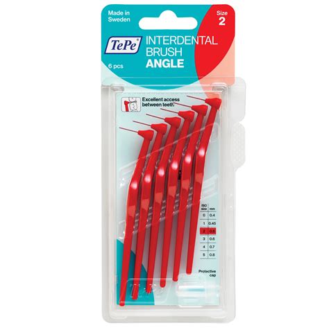 PAT412 : TePe Angle Interdental Brush XXFine Red 0.5mm